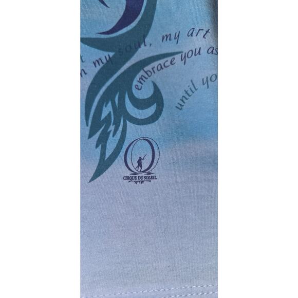 Cirque Du Soleil Top Woman M Light Blue 3/4 Sleeve Top - Picture 6 of 6